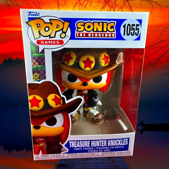 Treasure hunter knuckles funko # 1055 (nib) With pop protector - Picture 1 of 7